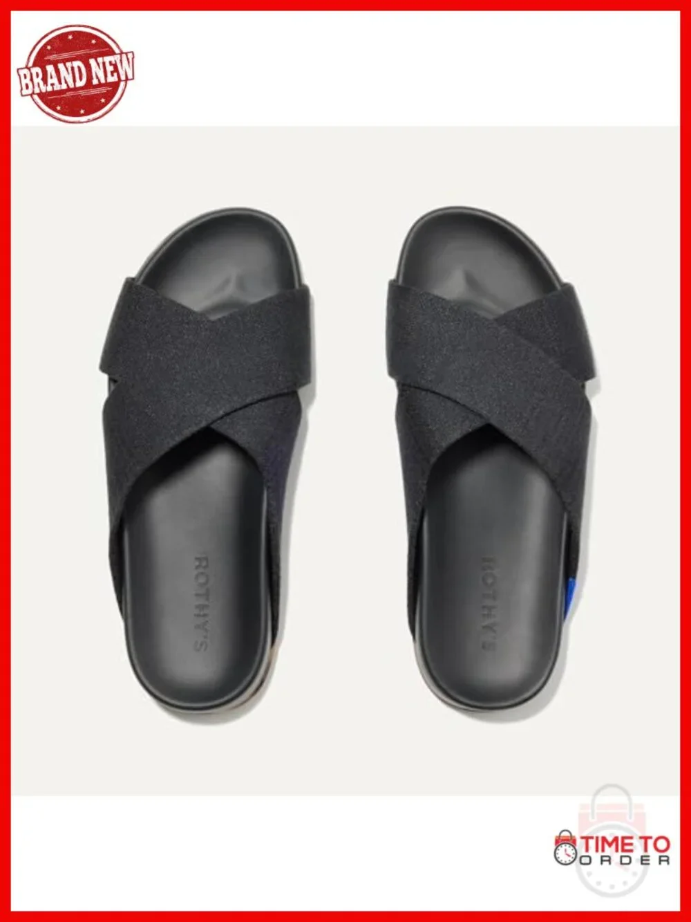 Comfortable Slide Sandals, Sustainable Machine Washable Flat X-Strap Slip-On